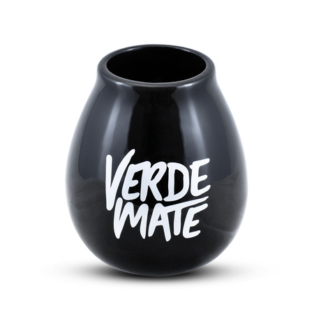 Tykwa Ceramiczna czarna z logo Verde Mate - 350 ml