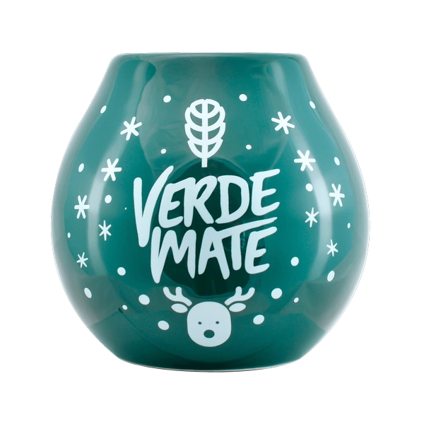 Keramischer Mate Becher mit dem Logo Verde Mate - Winter Time 350 ml
