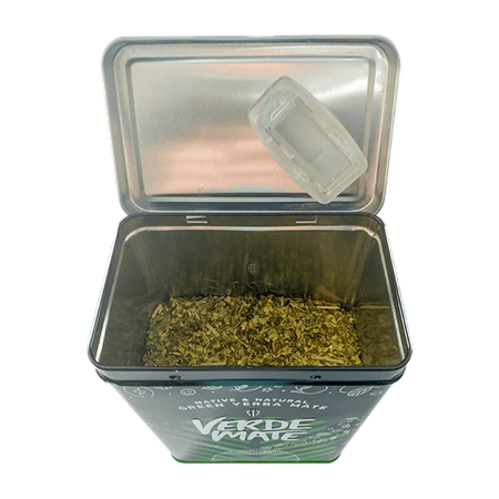 Yerbera – Tin can + Verde Mate Green Silueta 0.5kg 